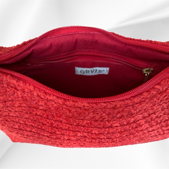 ORVIS CHRISTMAS RED HOBO BAG - Picture 6 of 7